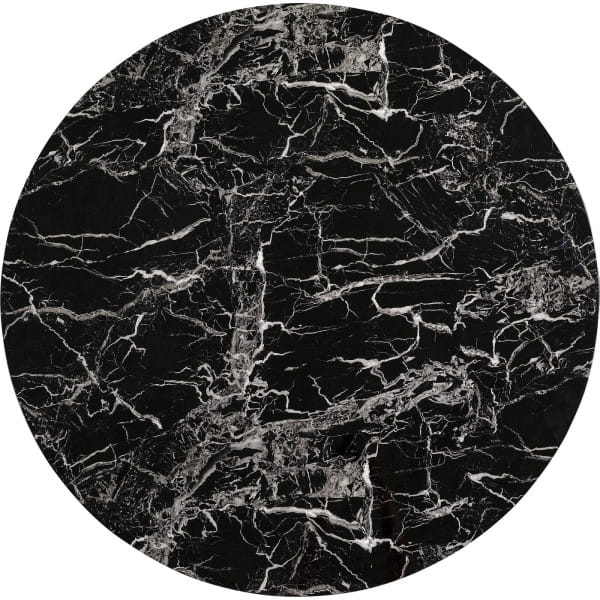Tischplatte Schickeria Marmor schwarz rund 110