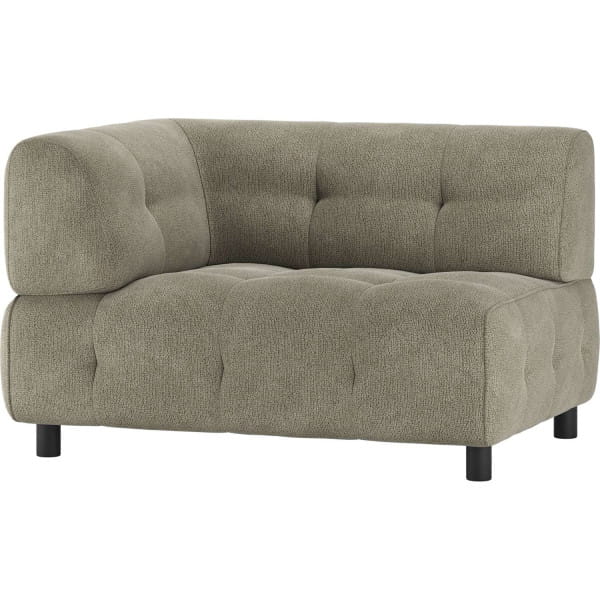 Sofa-Element Louis 1.5-Sitz Arm links Chenille leaf