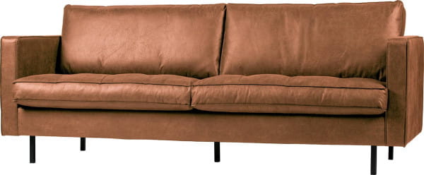 Sofa Rodeo Classic 2.5-Sitzer Recycling Leder Cognac 230