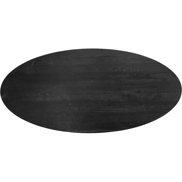 Tischplatte Watson Eiche schwarz oval 300x120