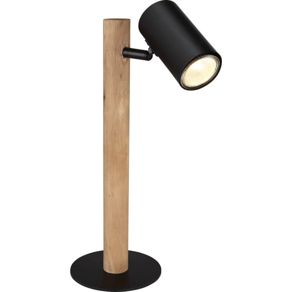 Tischleuchte Holz dunkelbraun 1xGU10 LED