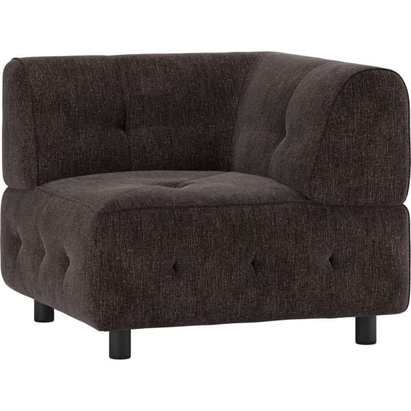 Sofa-Element Louis Ecke Flachgewebe coffee