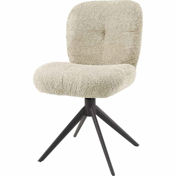 Stuhl Comfort drehbar Bouclé sand