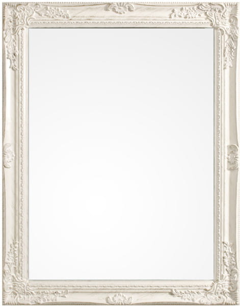 Spiegel Miro mit Rahmen weiss 62x82