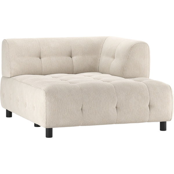 Chaiselongue Louis 1.5-Sitz Arm rechts Rippstoff powder 122x140