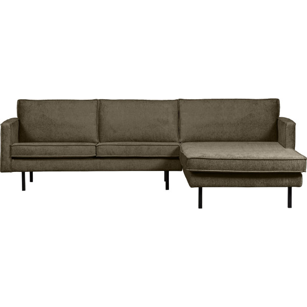 Ecksofa Rodeo Longchair rechts Chenille Velvet bonsai 300x155