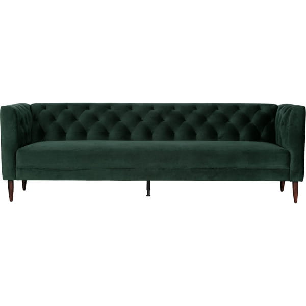 Sofa Nisa 3-Sitzer Velvet dunkelgrün