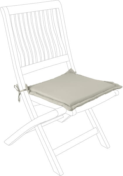 Gartenstuhl-Kissen für Sitzfläche quadratisch beige