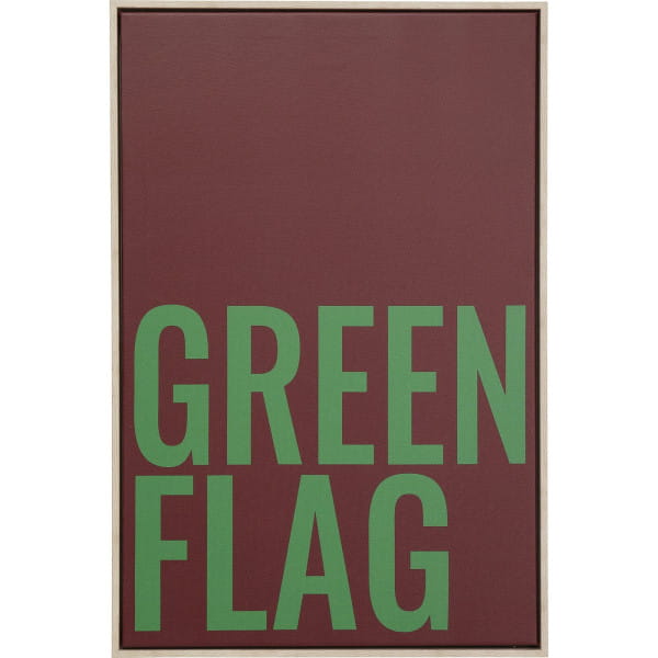 Gerahmtes Bild Green Flag 40x60