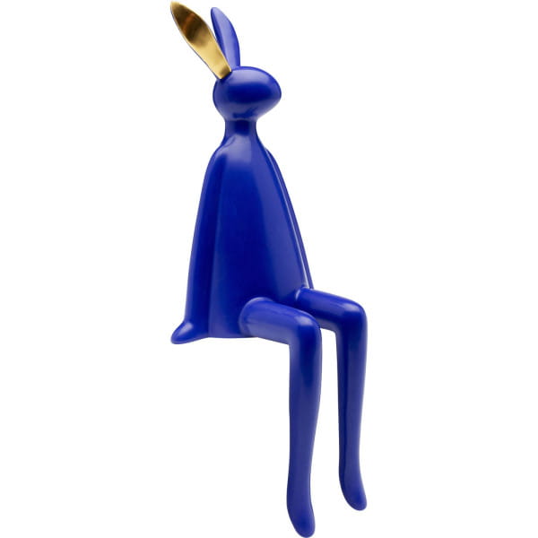 Deko Figur Sitting Rabbit blau 35
