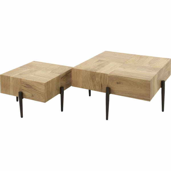 Couchtisch Blocks Akazie natur (2er-Set)