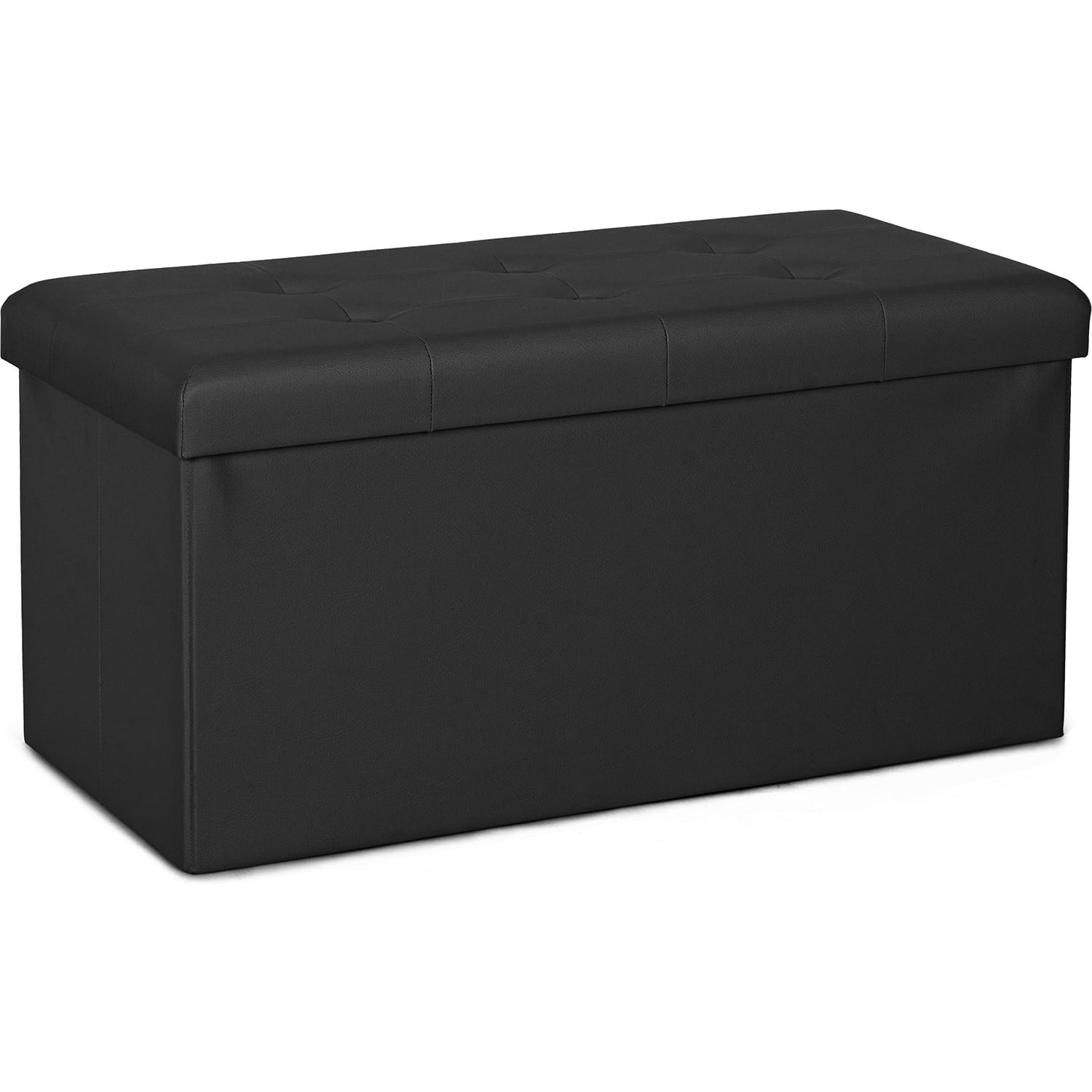 Pouf mit Stauraum Magda rechteckig schwarz Poufs Hocker Möbel