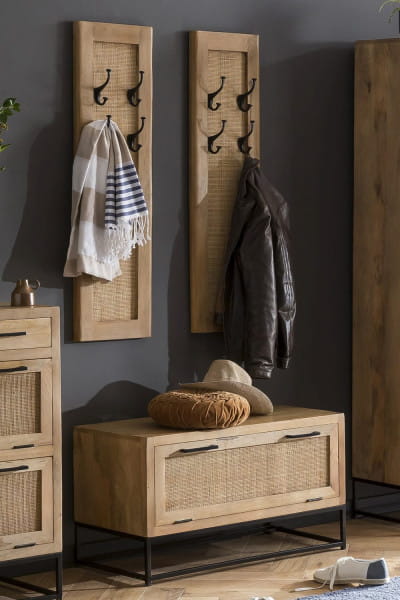 Garderoben-Set Woodcraft natur (3-tlg)
