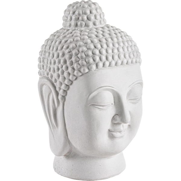 Deko Objekt Pattaya Buddha Kopf weiss