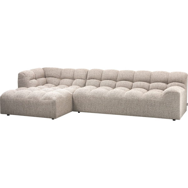 Ecksofa Allure links Webstoff grob natur meliert 324x165