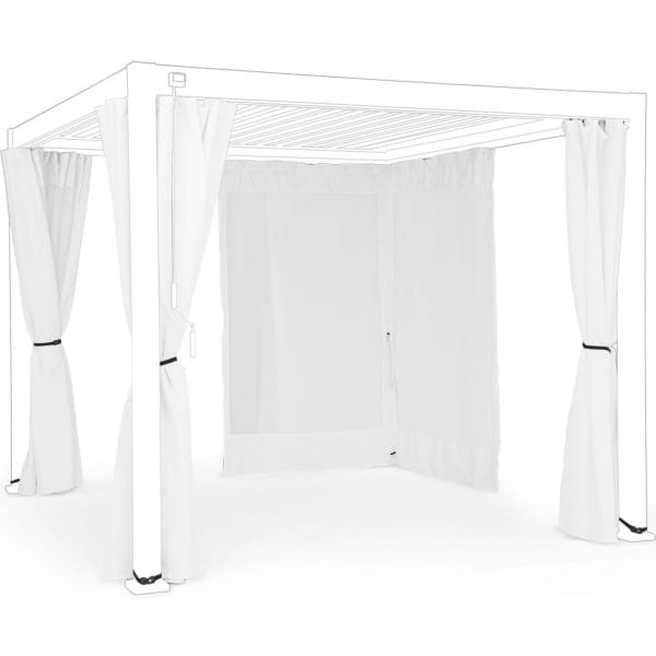 Vorhänge-Netz für Pavillon Ocean weiss 300x300 (4er-Set)