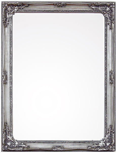 Spiegel Miro mit Rahmen silber 63x83
