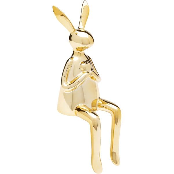 Deko Figur Sitting Rabbit Heart gold 29