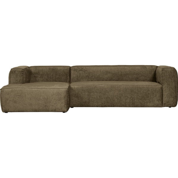 Ecksofa Bean links Chenille Velvet moss 305x175