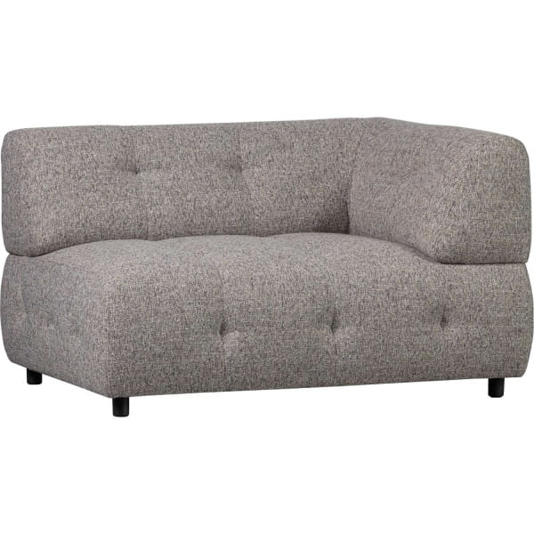 Sofa-Element Louis 1.5-Sitz Arm rechts Webstoff grob coffee