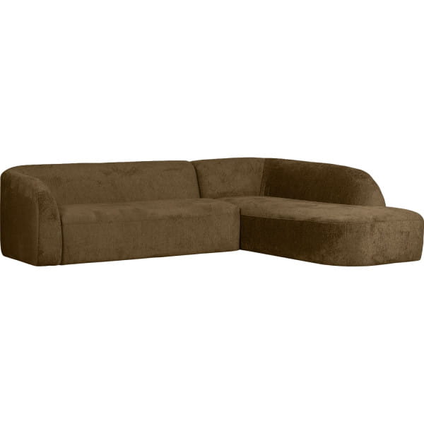 Ecksofa Sloping rechts Chenille Velvet brass 274x225