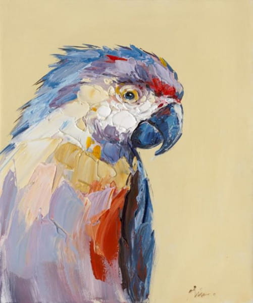 Wandbild Papagei 50x60