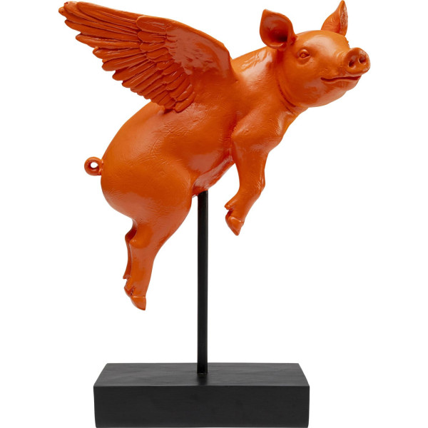 Deko Figur Flying Pig orange 29