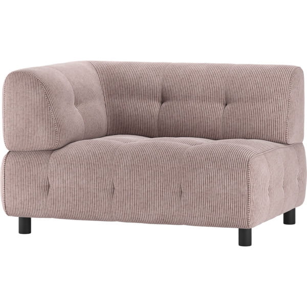 Sofa-Element Louis 1.5-Sitz Arm links Rippstoff lila