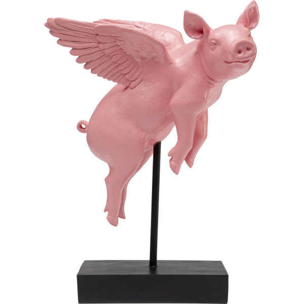 Deko Figur Flying Pig rosa 29