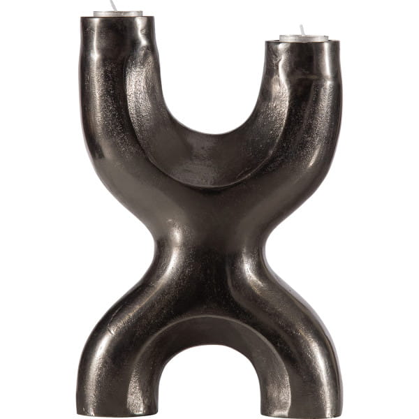 Kerzenhalter Don X-Form Metall schwarz