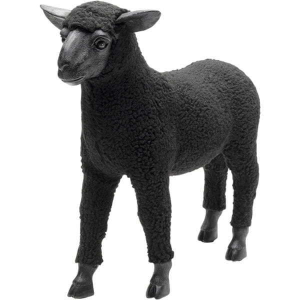 Deko Figur Happy Sheep Wool schwarz 37