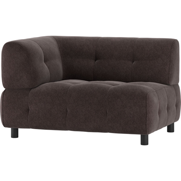 Sofa-Element Louis 1.5-Sitz Arm links Webstoff coffee