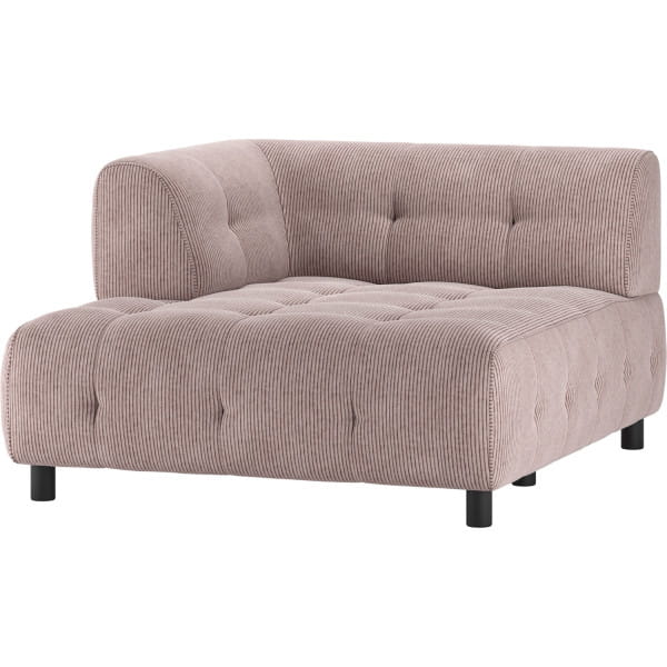 Chaiselongue Louis 1.5-Sitz links Rippstoff lila 122x140