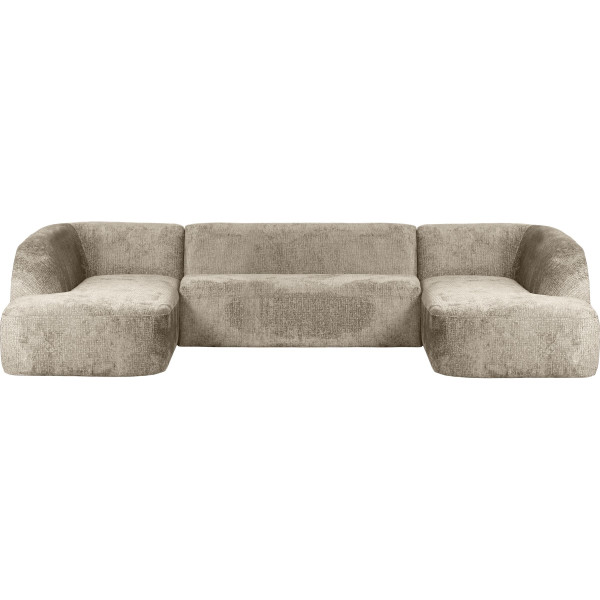 Sofa Sloping U-förmig Chenille Velvet wheatfield 339x225