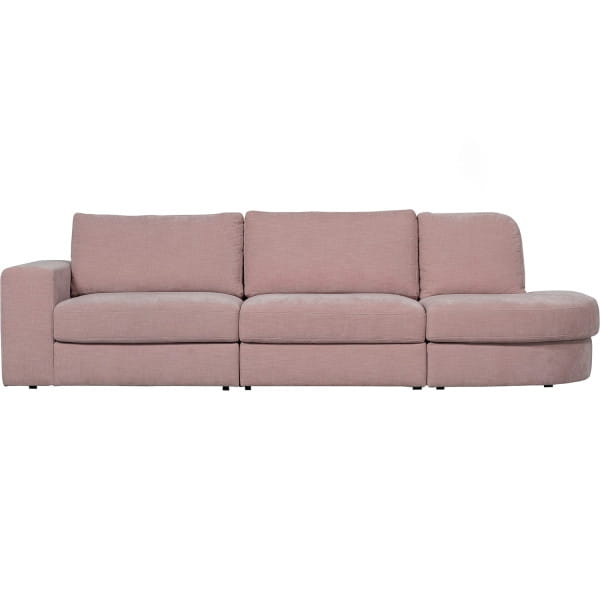 Sofa Family 2,5-Sitzer Rundung rechts rosa 298x98