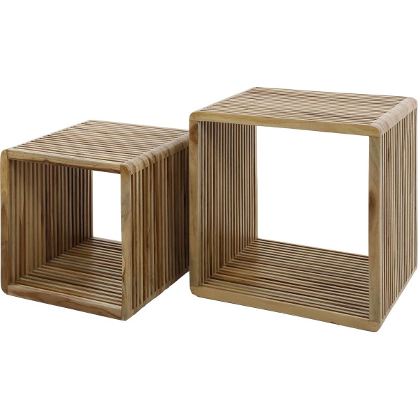 Couchtisch Rib Teak (2er-Set)