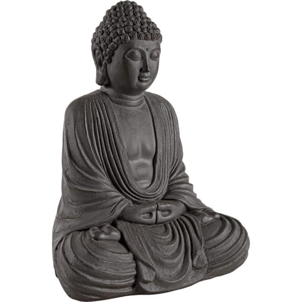 Deko Objekt Pattaya Gessesener Buddha anthrazit
