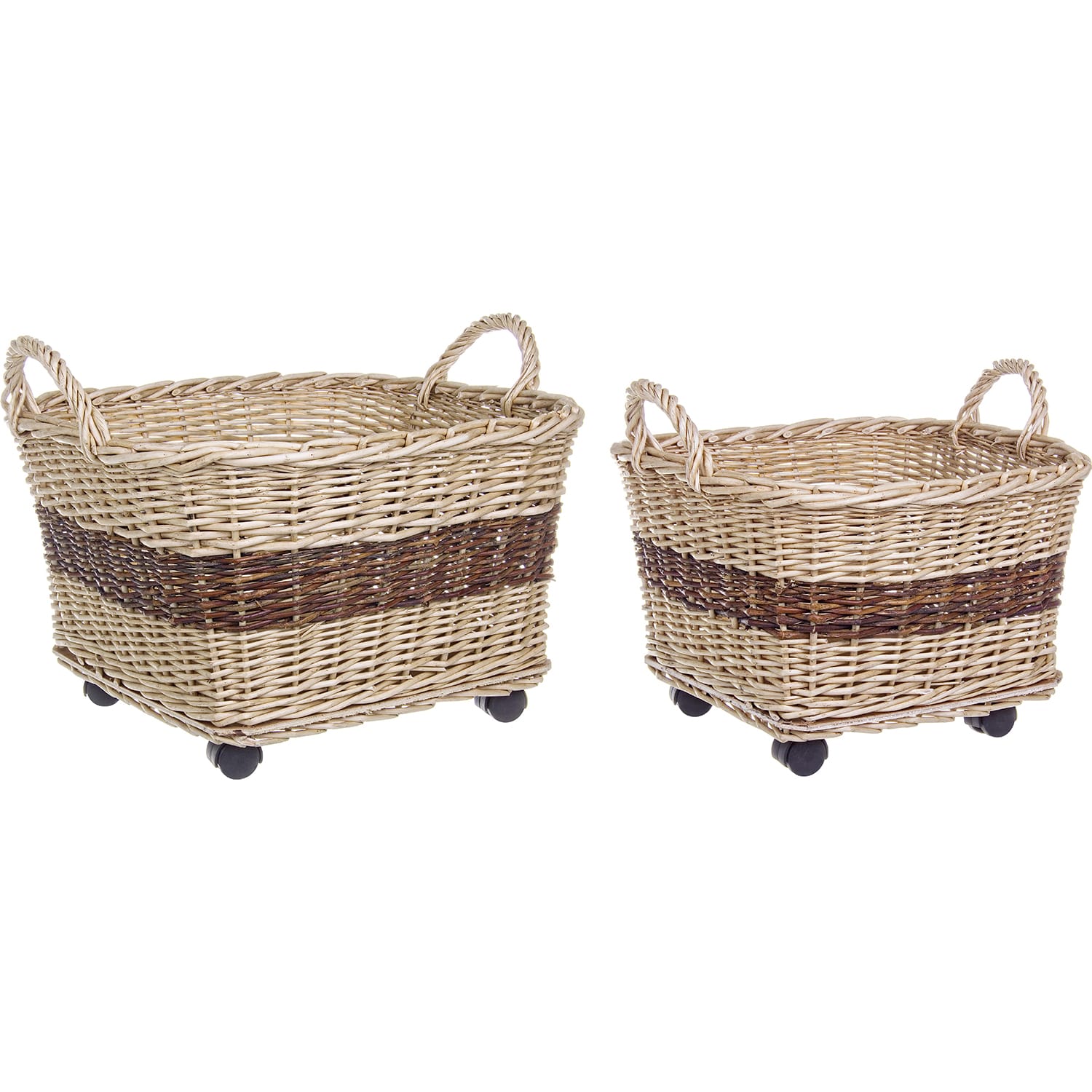 Panier Kelly carré avec roulettes et poignées (lot de 2) | Paniers ...