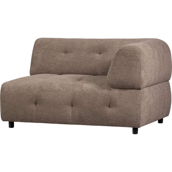 Sofa-Element Louis 1.5-Sitz Arm rechts Chenille coffee