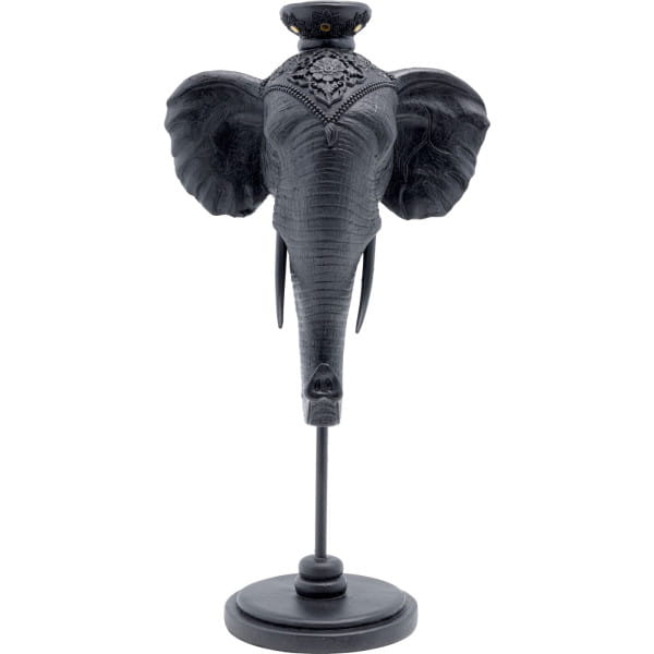 Kerzenständer Elephant Head schwarz 49