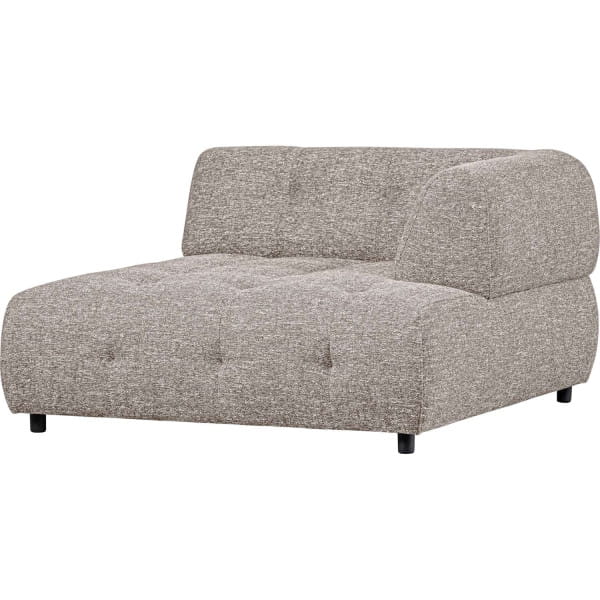 Chaiselongue Louis 1.5-Sitz Arm rechts Webstoff grob powder 122x140