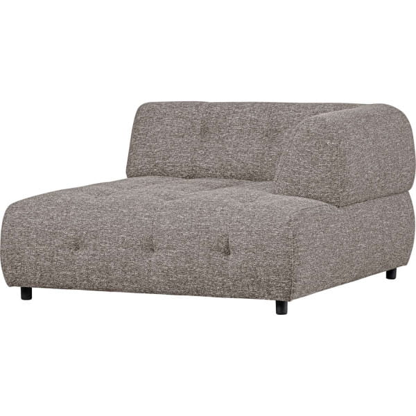 Chaiselongue Louis 1.5-Sitz Arm rechts Webstoff grob coffee 122x140