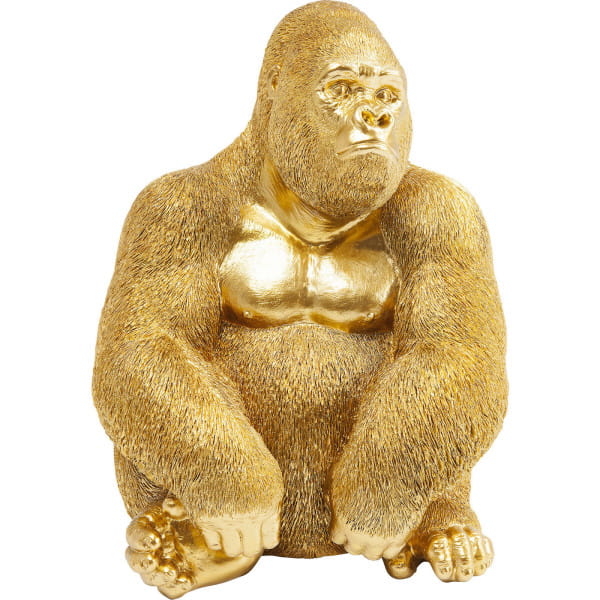 Deko Figur Monkey Gorilla Side Medium gold