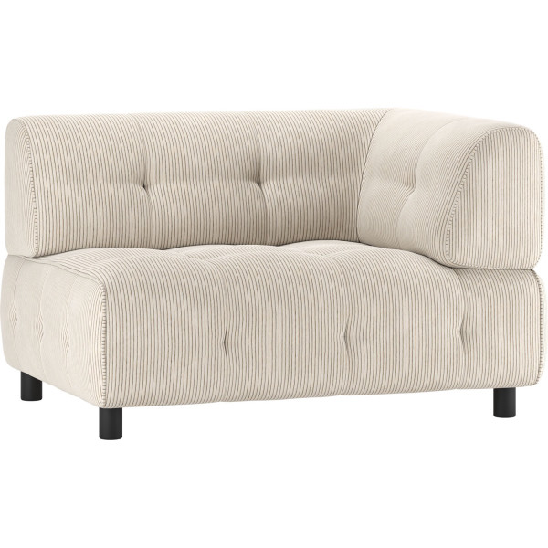 Sofa-Element Louis 1.5-Sitz Arm rechts Rippstoff powder