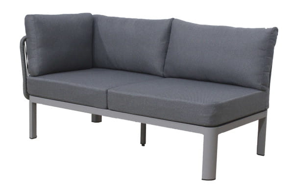 Gartensofa Madrid 2-Sitzer grau