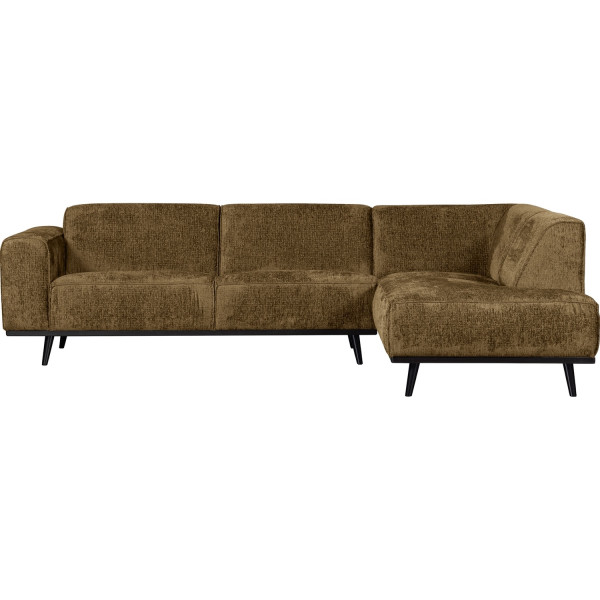 Ecksofa Statement rechts Chenille Velvet brass 274x210