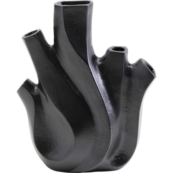 Vase Flame schwarz 25