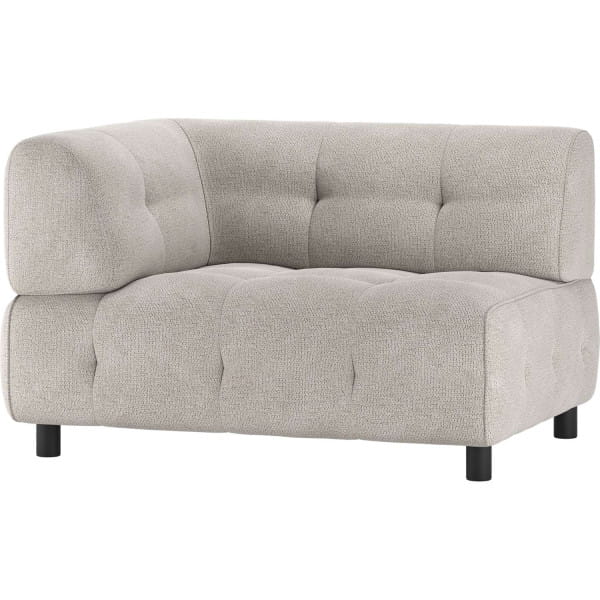 Sofa-Element Louis 1.5-Sitz Arm links Chenille powder