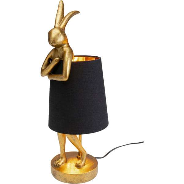 Tischleuchte Animal Rabbit gold schwarz 50
