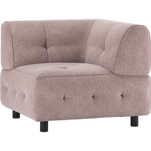 Sofa-Element Louis Ecke Rippstoff lila